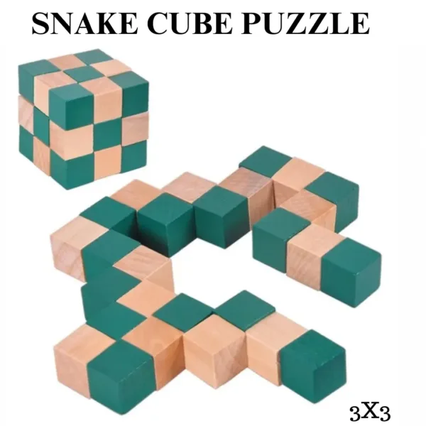wooden snake cube wooden snake cube