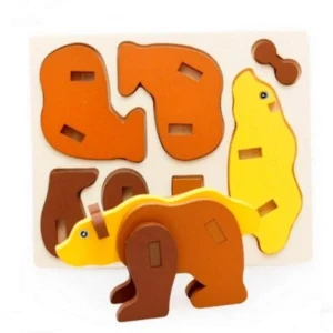 3d wooden puzzle bear