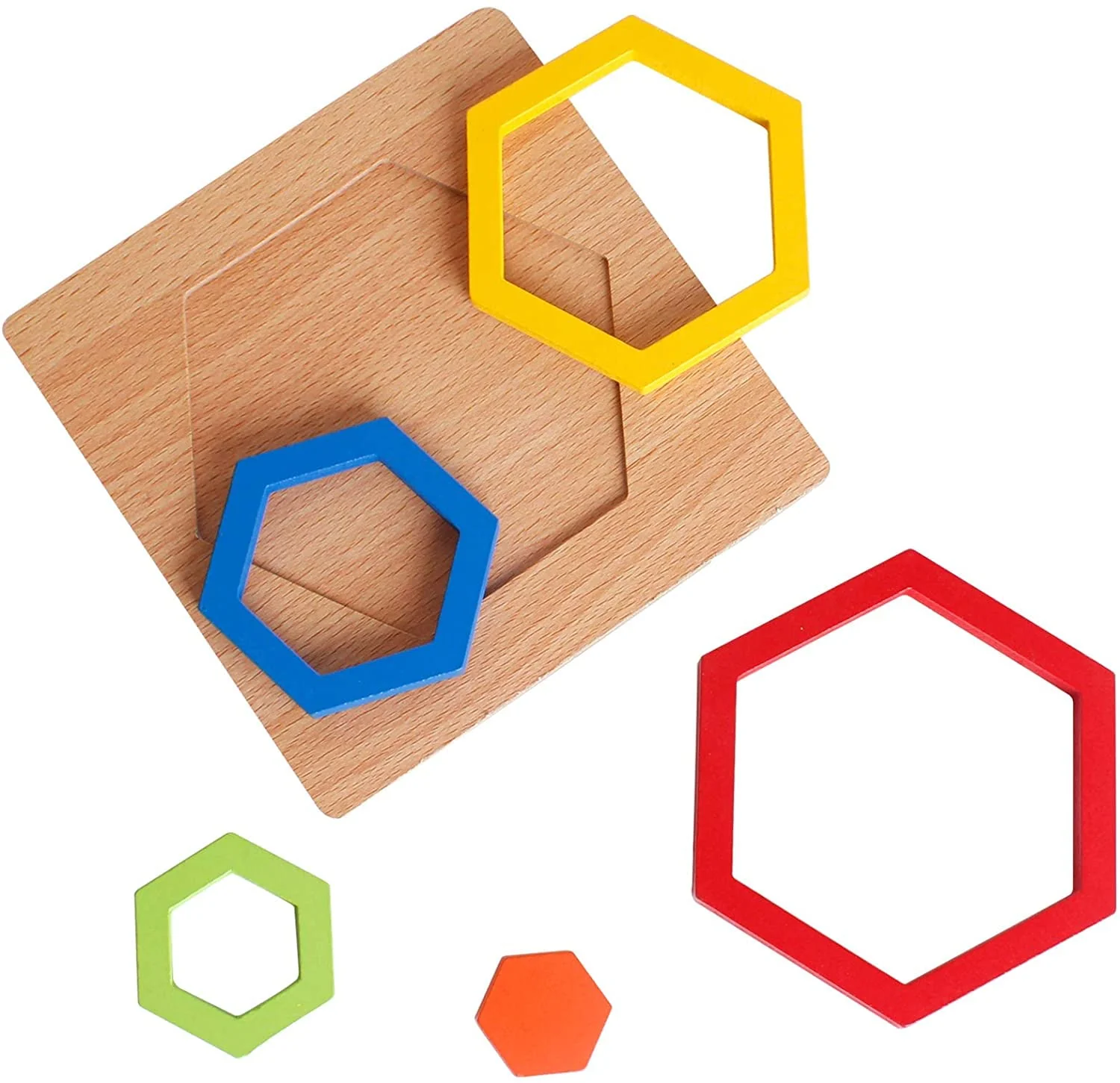 wooden shapes single board puzzle