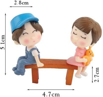 lover miniature couple bench figurine lover miniature couple bench figurine