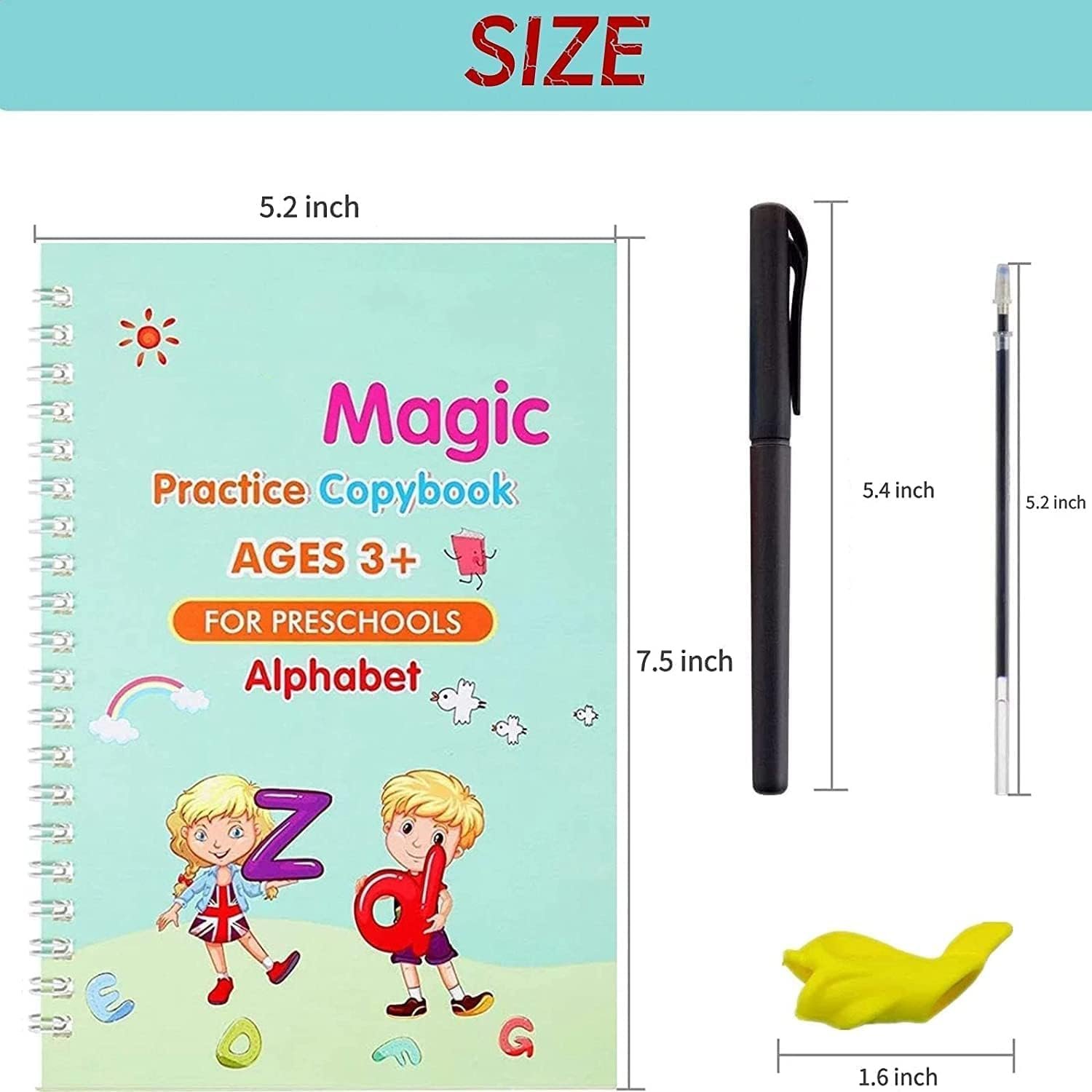 sank magic practice copybook set โ 4 reusable writing books with 10 refills, pen & grip | number, alphabet, math & drawing practice for preschool kids sank magic practice copybook set โ 4 reusable writing books with 10 refills, pen & grip | number, alphabet, math & drawing practice for preschool kids