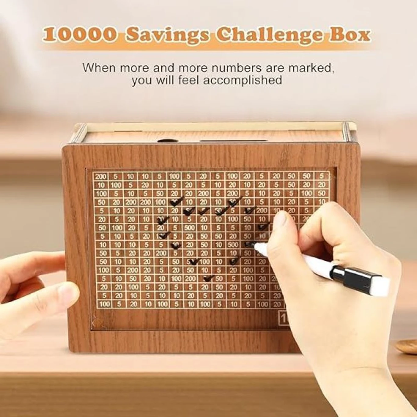 wooden 1lakh savings challenge money bank wooden 1lakh savings challenge money bank